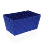 Basket Versa Aqua Textile 20 x 15 x 30 cm by Versa, Cosmetic Organisers - Ref: S3411809, Price: 6,91 €, Discount: %