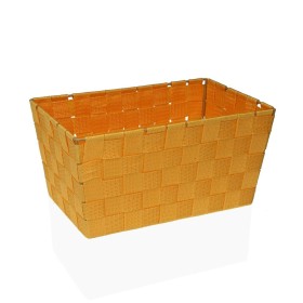 Cabaz Versa Flandes Amarelo Têxtil 20 x 15 x 30 cm de Versa, Organizadores de cosméticos - Ref: S3411810, Preço: 6,91 €, Desc...