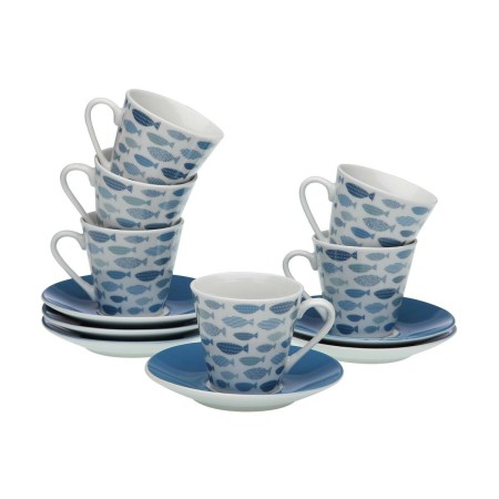 Piece Coffee Cup Set Versa Fish Porcelain by Versa, Cups - Ref: S3411859, Price: 12,33 €, Discount: %