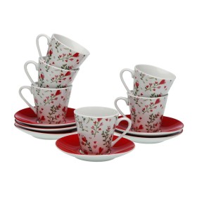 Piece Coffee Cup Set Versa Hearts 6 Units Porcelain by Versa, Cups - Ref: S3411865, Price: 12,33 €, Discount: %