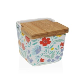 Sugar Bowl Versa Flowers Ceramic 8,8 x 8,5 x 8,8 cm by Versa, Sugar and milk - Ref: S3411924, Price: 7,34 €, Discount: %