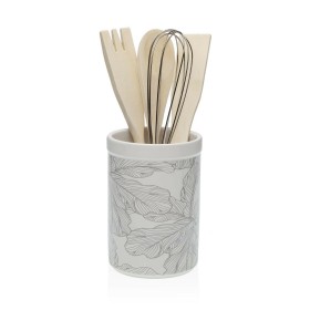 Portarotolo di Carta da Cucina Versa White Metallo Acciaio Legno MDF (15 x 30 x 15 cm) | Tienda24 - Global Online Shop Tienda24.eu