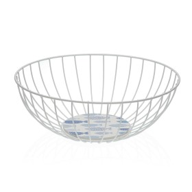 Fruit Bowl Versa Fish Metal Steel MDF Wood 28 x 10 x 28 cm by Versa, Bowls and large cups - Ref: S3412033, Price: 8,13 €, Dis...