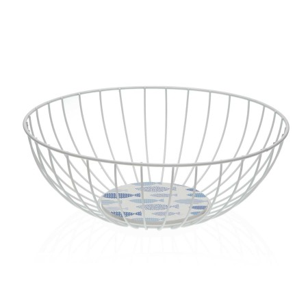 Fruit Bowl Versa Fish Metal Steel MDF Wood 28 x 10 x 28 cm | Tienda24 - Global Online Shop Tienda24.eu