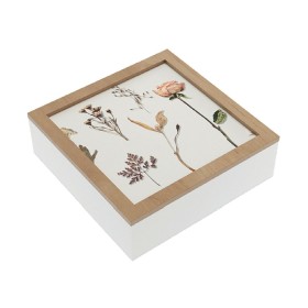 Caixa Decorativa Versa Bloemen Madeira MDF 24 x 7 x 24 cm de Versa, Caixas - Ref: S3412046, Preço: 10,78 €, Desconto: %