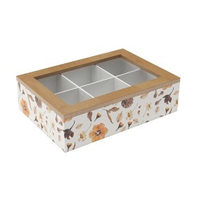 Caixa para Infusões Versa Pétalas Madeira 17 x 7 x 24 cm de Versa, Arrumação para chá e café - Ref: S3412052, Preço: 9,38 €, ...