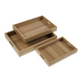 Tablett für Snacks Bidasoa Fosil Weiß aus Keramik Tonerde Oval 39,1 x 26,3 x 3,4 cm (4 Stück) | Tienda24 - Global Online Shop Tienda24.eu