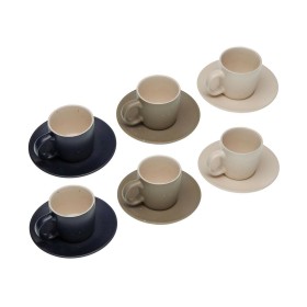 Juego de 6 Tazas de Té con Plato Versa Tashi Gres 8,3 x 7,8 x 8,3 cm de Versa, Tazas - Ref: S3412332, Precio: 19,66 €, Descue...