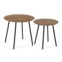 Jeu de 2 tables Versa Métal Bois MDF 50 x 49 x 50 cm (2 Unités) de Versa, Tables de service - Réf : S3412384, Prix : 40,12 €,...