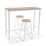 Table set with 2 chairs Versa White PVC Metal MDF Wood 40 x 120 x 100 cm by Versa, Tables - Ref: S3412387, Price: 90,52 €, Di...