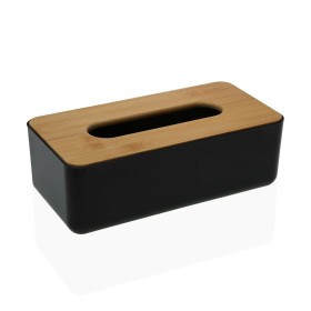 Caja para pañuelos Versa Bambú Polipropileno 13,1 x 8,6 x 26,1 cm Negro de Versa, Soportes y dispensadores - Ref: S3412404, P...