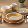 Dinnerware Set Versa Leanne Yellow Stoneware 26,5 x 26,5 cm 18 Pieces by Versa, Combination Sets - Ref: S3412412, Price: 38,6...