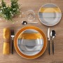 Dinnerware Set Versa Leanne Yellow Stoneware 26,5 x 26,5 cm 18 Pieces by Versa, Combination Sets - Ref: S3412412, Price: 38,6...