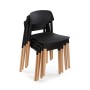 Chair Versa Black 45 x 76 x 42 cm (4 Units) by Versa, Chairs - Ref: S3412496, Price: 129,16 €, Discount: %