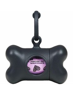 Dispensador de Bolsas para Mascotas United Pets Bon Ton Classic Perro Negro (8 x 4,2 x 5 cm) | Tienda24 Tienda24.eu