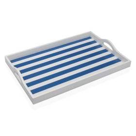 Tray Versa Blue MDF Wood 30 x 5 x 45 cm Stripes by Versa, Plates and dishes - Ref: S3412558, Price: 10,78 €, Discount: %