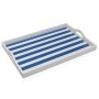 Plateau Versa Bleu Bois MDF 30 x 5 x 45 cm Rayures de Versa, Plats et plateaux - Réf : S3412558, Prix : 10,78 €, Remise : %