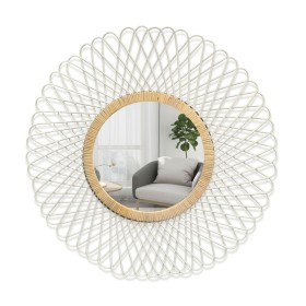 Miroir mural Versa Blanc Bambou Miroir Rond 2,5 x 75 x 75 cm de Versa, Miroirs muraux - Réf : S3412634, Prix : 43,14 €, Remis...