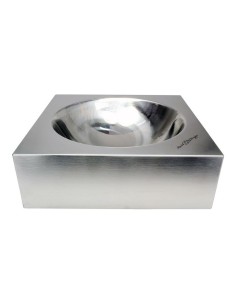 Comedouro para Cão Prateado Cinzento Borracha Metal 15 x 4 x 15 cm (24 Unidades) | Tienda24 Tienda24.eu