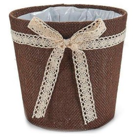 Pot Gris Naturel Chocolat 18 x 17 x 18 cm de Ibergarden, Pots de fleurs - Réf : S3601599, Prix : 1,82 €, Remise : %