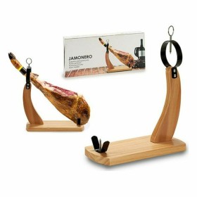 Jamonero de Madera Marrón Negro Metal Madera de pino de Kinvara, Jamoneros - Ref: S3603044, Precio: 9,97 €, Descuento: %