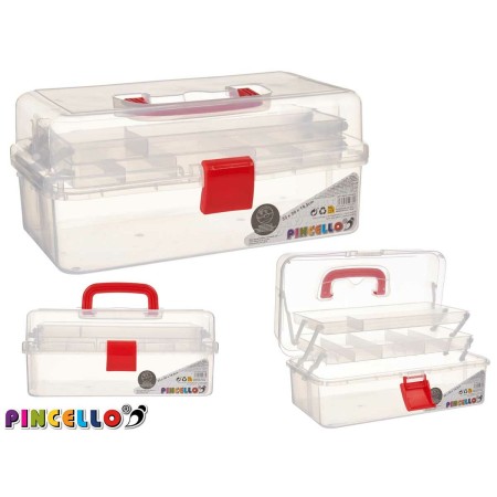 Caixa Multiusos Vermelho Transparente de Pincello, Caixas e baús de arrumação - Ref: S3603132, Preço: 10,18 €, Desconto: %