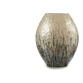 Vase Wood Grey Mother of pearl DM (18 x 44,5 x 40 cm) by Gift Decor, Vases - Ref: S3603669, Price: 30,67 €, Discount: %