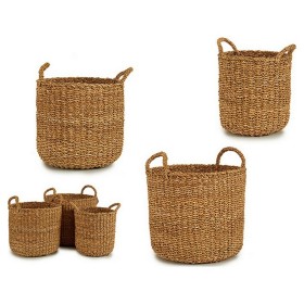 Set of Baskets Brown Esparto grass (3 Pieces) by Gift Decor, Open Storage Bins - Ref: S3605563, Price: 46,40 €, Discount: %