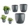 Set of pots Anthracite Clay by Ibergarden, Flower Pots - Ref: S3606589, Price: 14,59 €, Discount: %