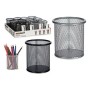 Rubbish bin Silver Black Metal 600 ml (9 x 9,7 x 9 cm) by Pincello, Wastebaskets - Ref: S3607112, Price: 0,57 €, Discount: %