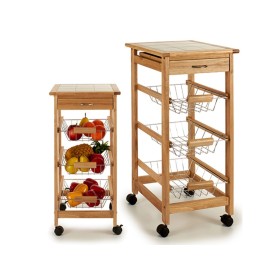 Vegetable trolley Metal Pine Tile (37 x 76 x 37 cm) by Kinvara, Shelves and supports - Ref: S3607429, Price: 47,73 €, Discoun...