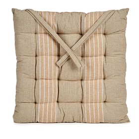 Chair cushion Stripes Beige Cream 40 x 5,5 x 40 cm by Gift Decor, Cushions - Ref: S3607499, Price: 5,40 €, Discount: %