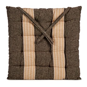 Chair cushion Stripes Brown 40 x 5,5 x 40 cm Beige by Gift Decor, Cushions - Ref: S3607503, Price: 5,40 €, Discount: %