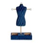 Jewellery Stand Blue Rhombus Velvet Wood (12 x 40 x 24 cm) by Gift Decor, Wardrobe Jewellery Organisers - Ref: S3608799, Pric...