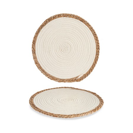 Salvamantel Blanco/Marrón 35 x 1 x 35 cm Natural Blanco de Gift Decor, Salvamanteles individuales - Ref: S3609001, Precio: 2,...