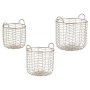 Lot de paniers Doré Métal (3 pcs) | Tienda24 - Global Online Shop Tienda24.eu