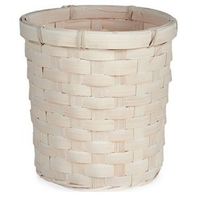 Macetero 17 x 15 x 17 cm Blanco PVC Bambú de Gift Decor, Maceteros - Ref: S3609259, Precio: 1,19 €, Descuento: %