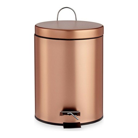 Pedal bin Metal Copper Plastic 3 L (17 x 25,8 x 22,5 cm) by Berilo, Bathroom Bins - Ref: S3609380, Price: 10,25 €, Discount: %