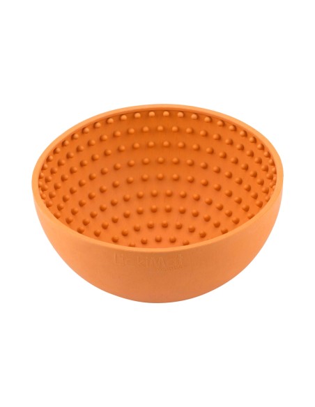 Comedouro para Cão Lickimat Wobble Laranja Orange Borracha | Tienda24 Tienda24.eu