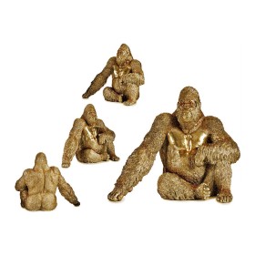 Figura Decorativa Gorila Dorado Resina (36 x 50 x 62 cm) de Gift Decor, Coleccionables - Ref: S3609521, Precio: 62,91 €, Desc...