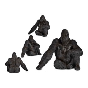 Decorative Figure Gorilla Black Resin (34 x 50 x 63 cm) by Gift Decor, Collectables - Ref: S3609523, Price: 62,91 €, Discount: %