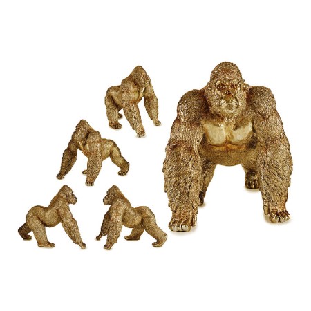 Decorative Figure Gorilla Golden Resin (30 x 35 x 44 cm) by Gift Decor, Collectables - Ref: S3609543, Price: 35,53 €, Discoun...