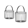 Cesta Negro Metal 25 x 35 x 25 cm Cilíndrica (2 pcs) de Gift Decor, Cajas - Ref: S3609564, Precio: 13,38 €, Descuento: %