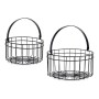 Cesta Negro Metal 25 x 27 x 25 cm (2 pcs) de Gift Decor, Cajas - Ref: S3609583, Precio: 13,53 €, Descuento: %