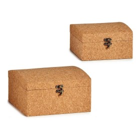 Lot de paniers Liège Bois MDF (2 pcs) de Gift Decor, Boîtes et coffres de rangement - Réf : S3609585, Prix : 9,60 €, Remise : %