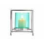 Candleholder Squared Silver Blue 11,5 x 12,6 x 11,5 cm Metal Glass | Tienda24 - Global Online Shop Tienda24.eu