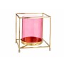 Bougeoir Carré Rose Doré 14 x 15,5 x 14 cm Métal verre de Gift Decor, Bougeoirs et chandeliers - Réf : S3609637, Prix : 8,12 ...