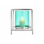 Portavelas Cuadrado Plateado Azul 14 x 15,5 x 14 cm Metal Vidrio de Gift Decor, Candelabros y portavelas - Ref: S3609638, Pre...