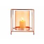 Portavelas Cuadrado Cobre Ambar 14 x 15,5 x 14 cm Dorado Metal Vidrio de Gift Decor, Candelabros y portavelas - Ref: S3609639...