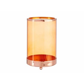 Bougeoir Cuivre Ambre Cylindre 12,2 x 19,5 x 12,2 cm Métal verre de Gift Decor, Bougeoirs et chandeliers - Réf : S3609646, Pr...